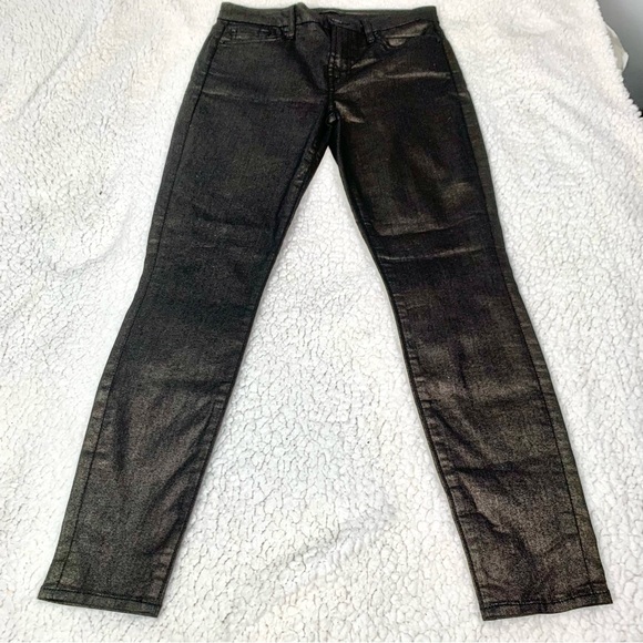7 FOR ALL MANKIND Skinny in Black Glitter - Picture 4 of 11